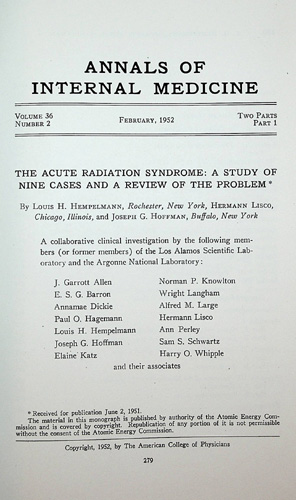 The Acute Radiation Syndrome: A Study Of Nine Cases And A Review Of The ...